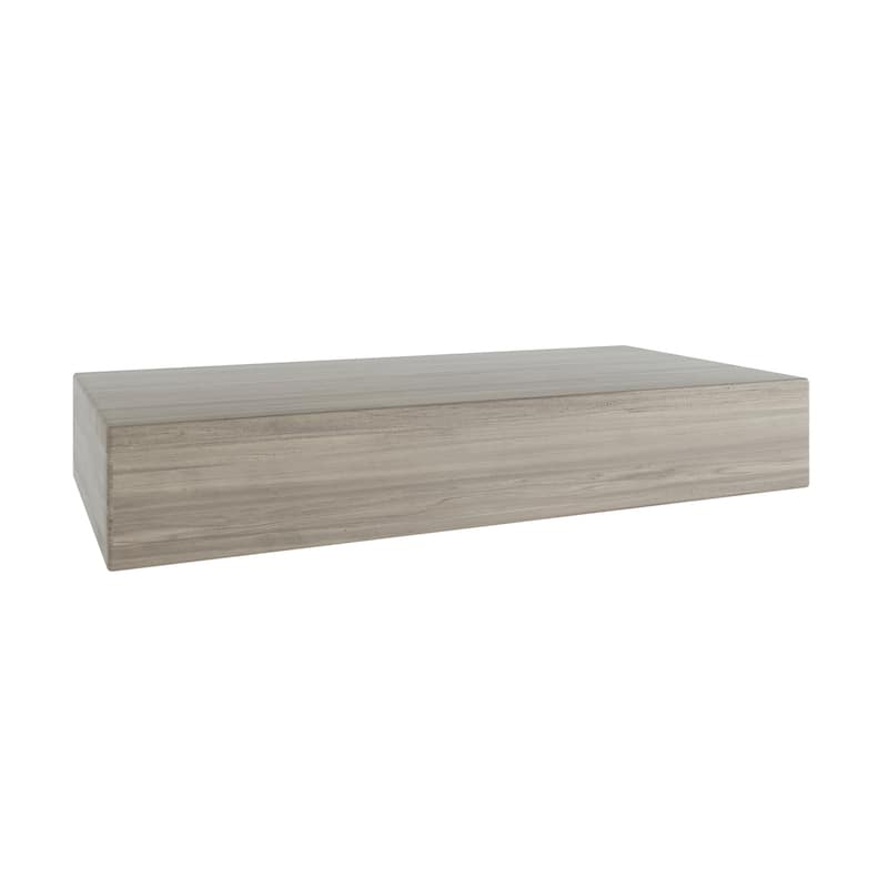 Sermata Floating Hollow Teak Wall Shelf