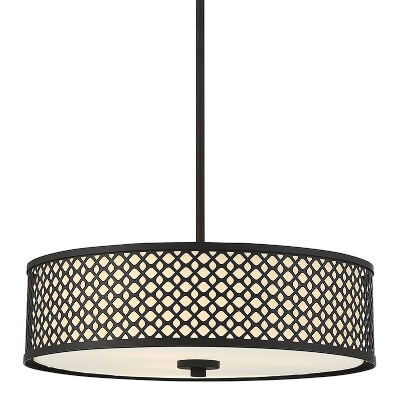 Meridian M70108 3 Light 18" Wide Pendant - Matte Black