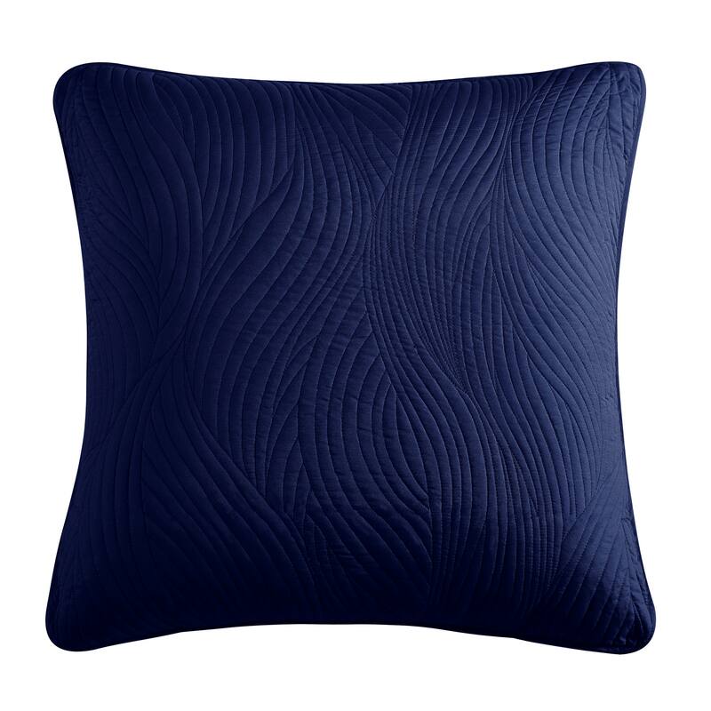 Brielle Stream Embroidered Euro Sham Cover
