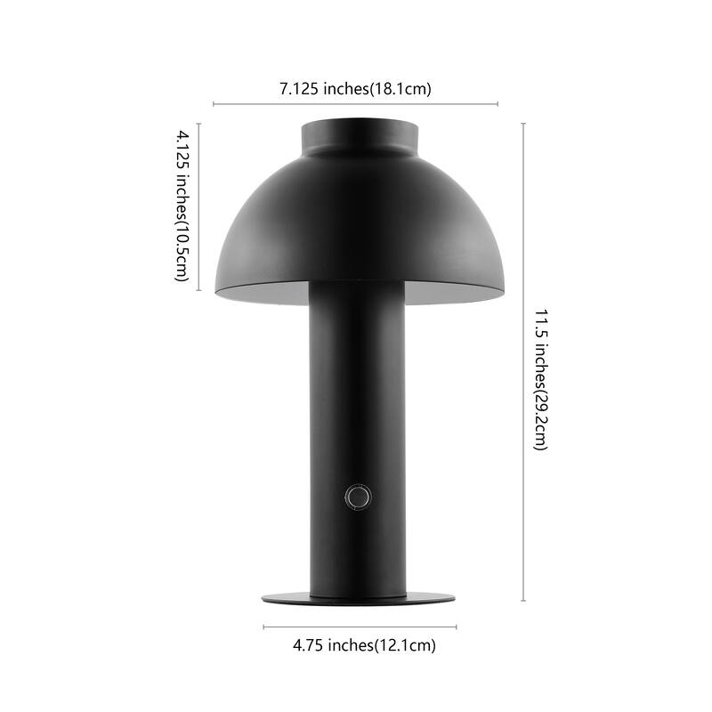SAFAVIEH Lighting Raiza Rechargeable LED Table - 7" W x 7" D x 12" H - 7Wx7Dx12H
