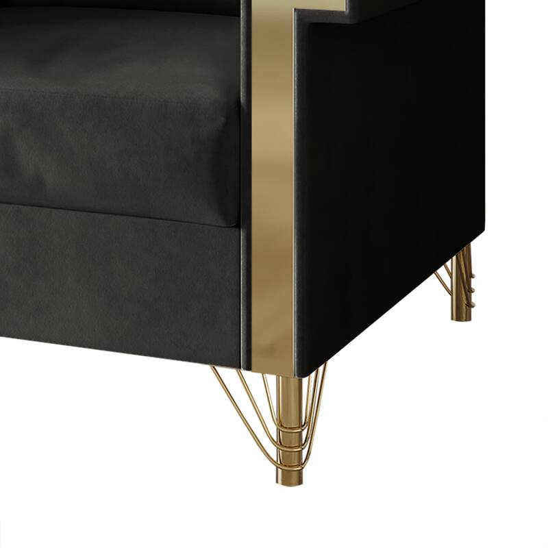 CraftPorch Luxurious Velvet Upholstered Arm Chair