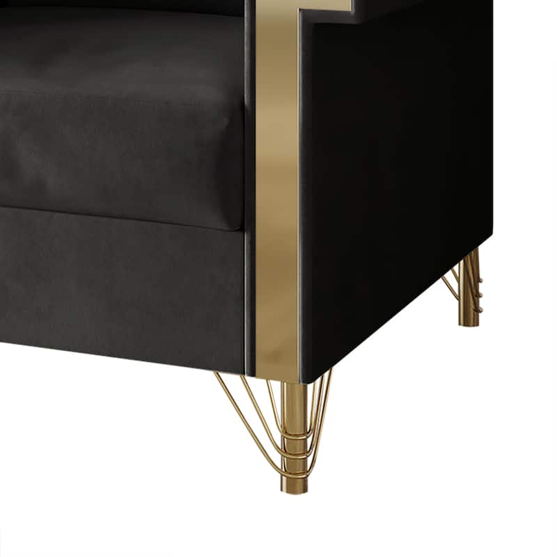 CraftPorch Luxurious Velvet Upholstered Loveseat
