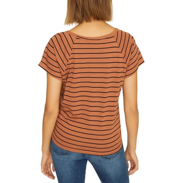 Sanctuary Womens Lou Knot Striped Tee T-Shirt Top BHFO 6440