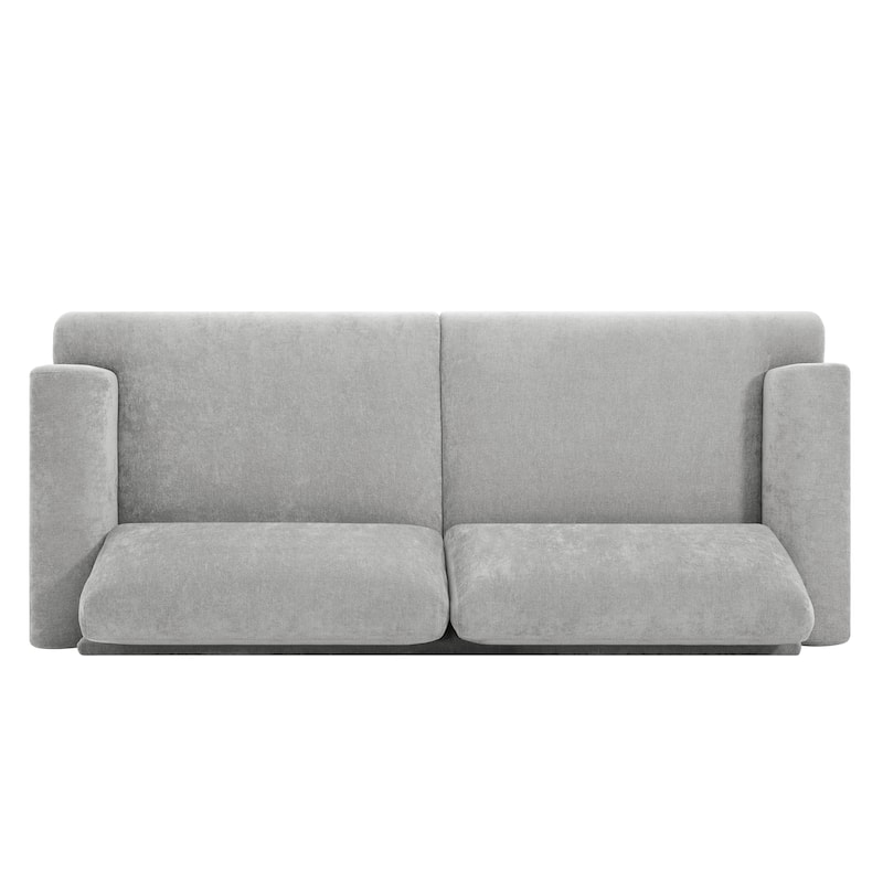 Christopher Knight Home - Loro Modern 79.9" Chenille Upholstered 3-Seater Sofa with Solid Wood Legs & Removable Cushion