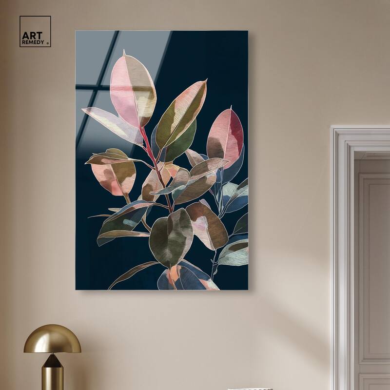 Fuchsia Frond I Acrylic by Art Remedy, Ready to Hang