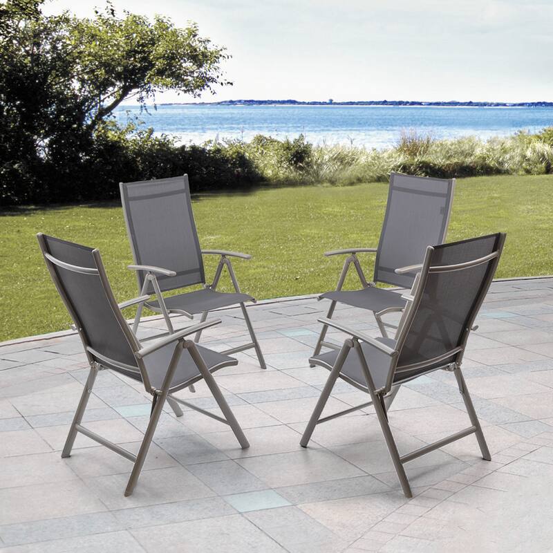 Outdoor Patio Cast Aluminum Swivel Bar Stools with Sunbrella Cushion
