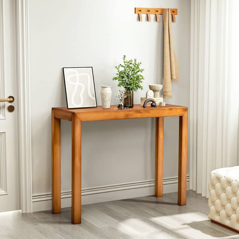 Pinewood Entryway Table Console with Sturdy Surface 220 lbs - 46.1 x 11.8 x 31.9 in