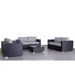 Wicker/Rattan 6 - Person Seating Group with Cushions