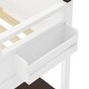 preview thumbnail 11 of 14, Queen Size Loft Bed with Desk, Open Shelf and Storage Box, USB Charging Station, Wooden Support Bed Frame, No Box Spring Needed