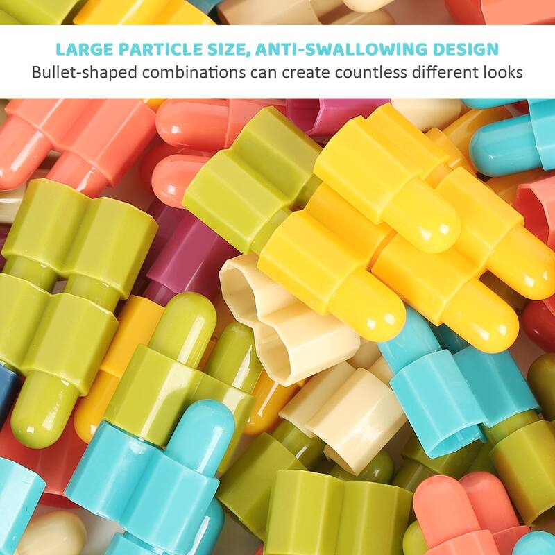 Gears Interlocking Learning Set, STEM Construction Toy Set, Building Kids Toys 160 PCS - Multi-Color