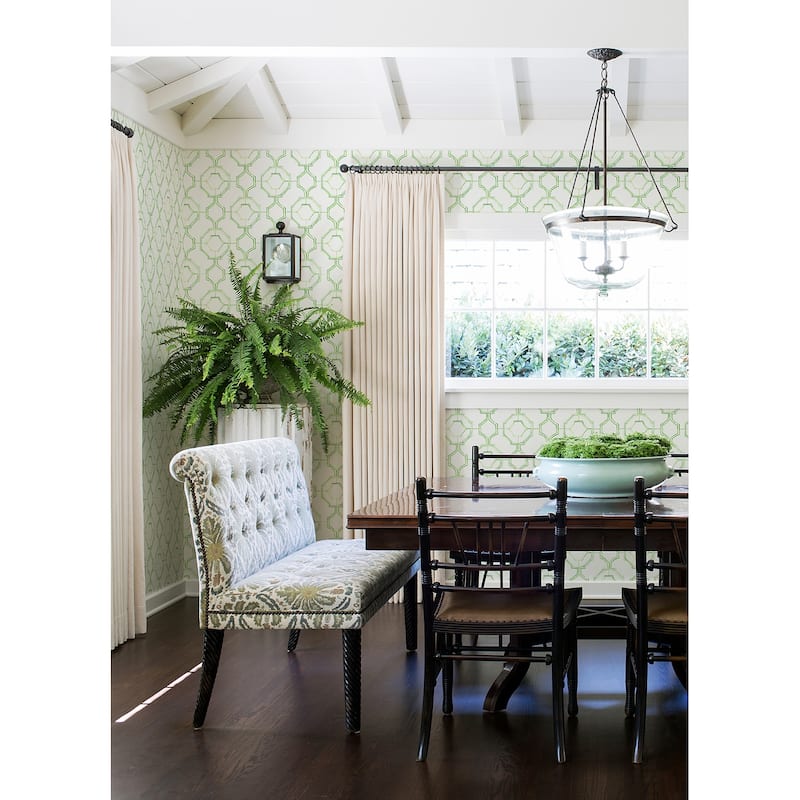 A-Street Prints Gallina Green Trellis Wallpaper