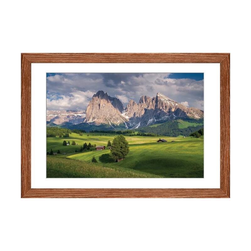 iCanvas "Dolomiti Morning, Dolomites, Italy" by Jim Nilsen PFA - Walnut - 16x24x1