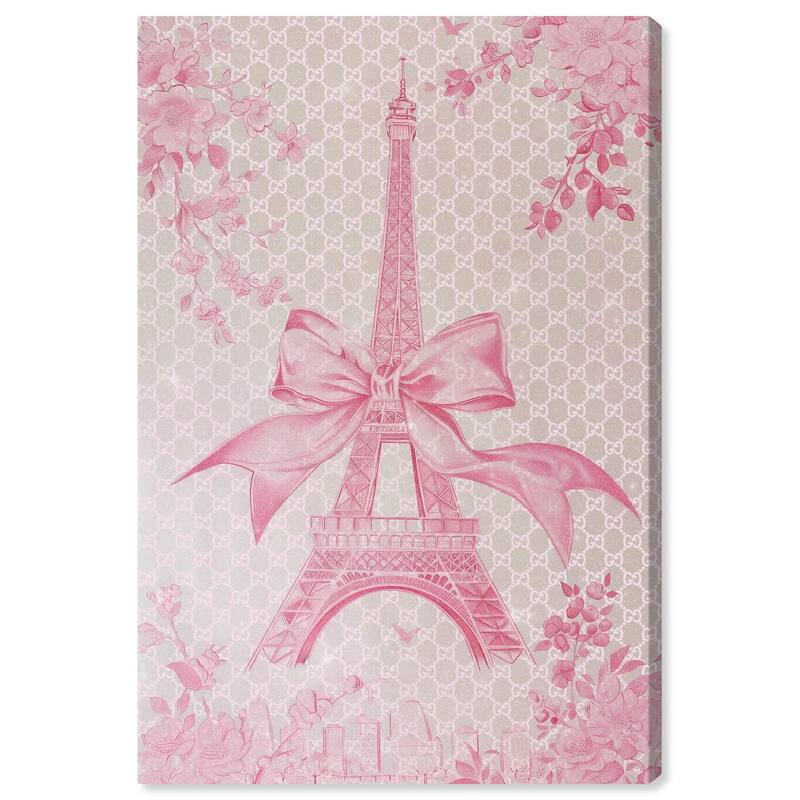 Ribbon Eiffel Tower Canvas by Art Remedy, Gallery Wrapped - 30" x 45"