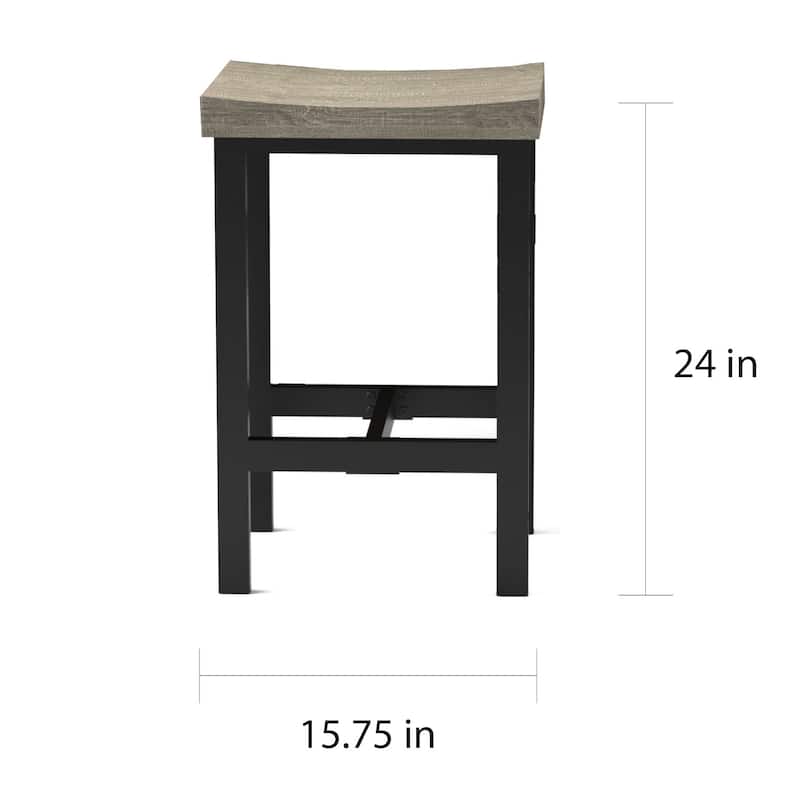 Feri Transitional Black Metal 5-Piece Counter Height Dining Set by Furniture of America