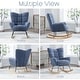 preview thumbnail 12 of 33, HOMYKA Teddy Rocking Chair Nursery Glider Modern Accent Armchair with High Backrest