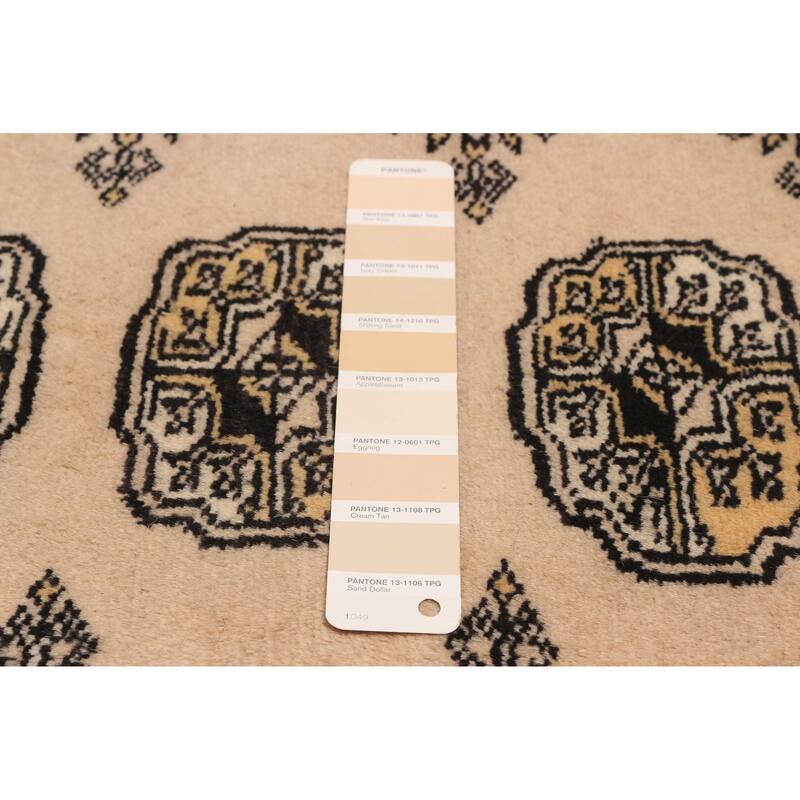 ECARPETGALLERY Hand-knotted Finest Peshawar Bokhara Beige Wool Rug - 8'4 x 10'11
