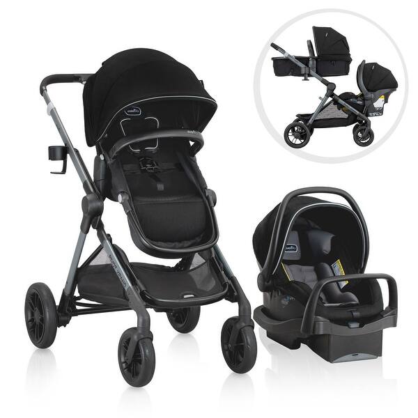 Pivot Xpand Modular Travel System with LiteMax Infant Car Seat, Ayrshire Black