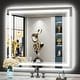 preview thumbnail 25 of 40, UL Certified Full Size Front & Back LED Lighted Anti-fog Tempered Glass Wall Bathroom Vanity Mirror, 3-Year Warranty 36" x 32"
