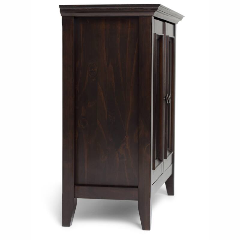 WYNDENHALL Halifax Solid Wood Transitional Low Storage Cabinet - 32"w x 14"d x 31" h