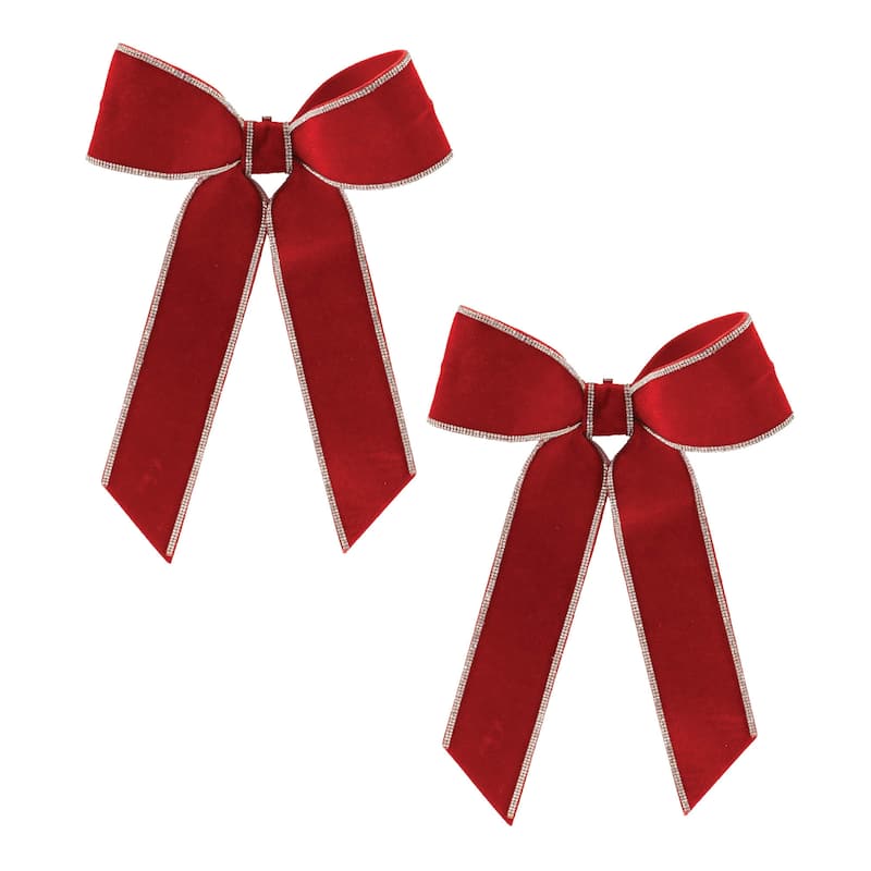 Jeweled Holiday Bow (Set of 2)