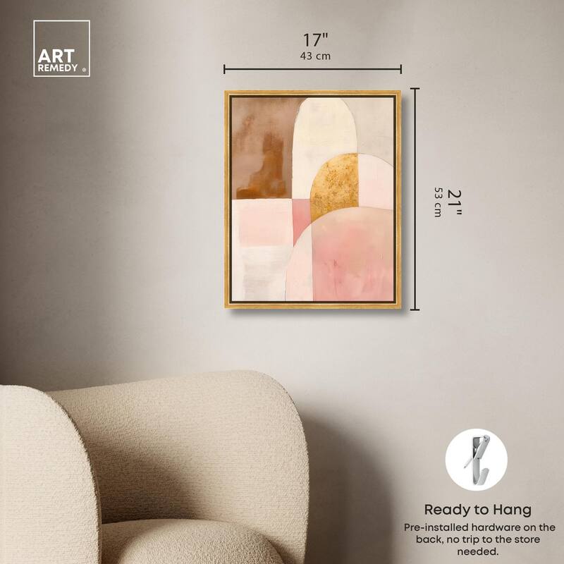 Rose Quartz and Sand I Canvas by Art Remedy