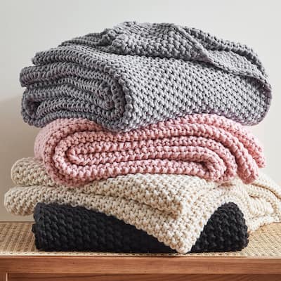 Cozy Potato® Waffled Chunky Knit Throw Blanket