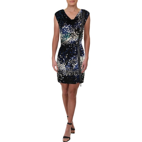 faux leather cocktail dress