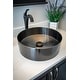 preview thumbnail 6 of 5, Round 15-in Stainless Steel Vessel Sink in Black with Drain
