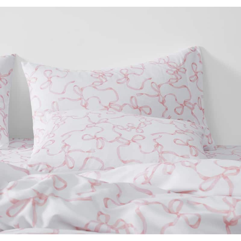 Truly Soft Printed Bow 4 Piece Sheet Set