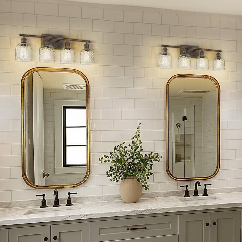 4-Light Fixtures for Bathroom Above Mirror