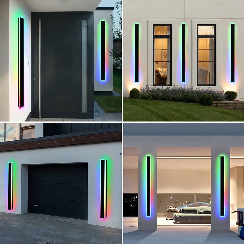 2-Pack 60" RGB Smart Outdoor Wall Lights