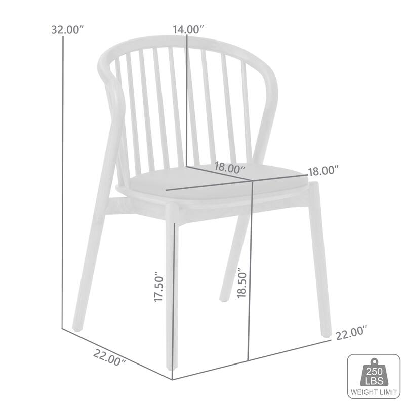 Echo Solid Wood and Faux Leather Dining Chairs - Set of 2