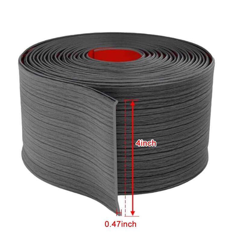 4in x 20ft Self-Adhesive PVC Flexible Baseboard Moulding Trim