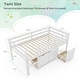 preview thumbnail 4 of 18, Costway Twin Size Low Loft Bed with 3 Drawers Ladder & Full-length