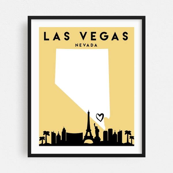 Las Vegas Nevada Area Map' Art Print