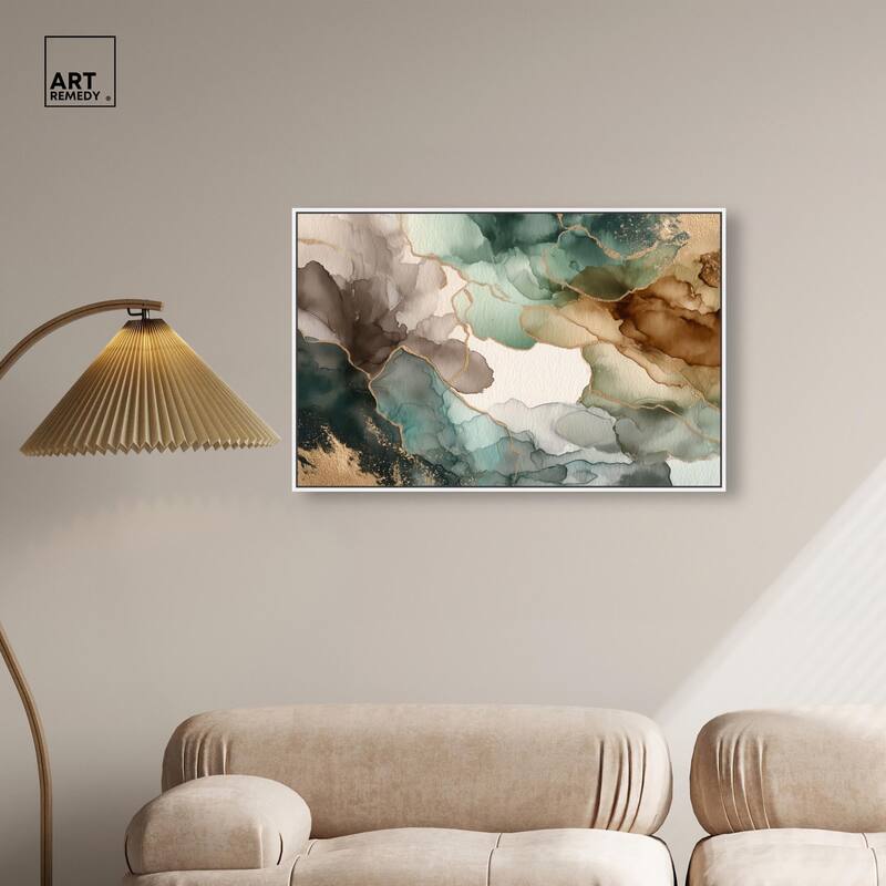 Golden Estuary II Canvas by Art Remedy
