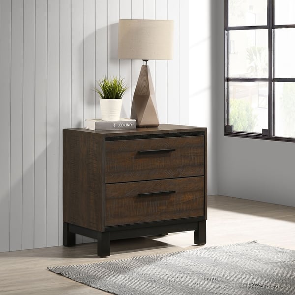 Edmonton 2drawer Nightstand Rustic Tobacco On Sale Bed Bath