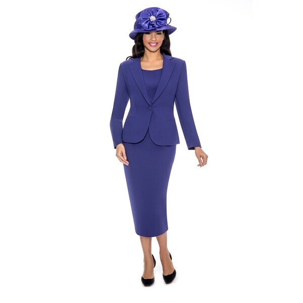 Giovanna Signature Women's Notch Collar 3-pc Skirt Suit. Opens flyout.