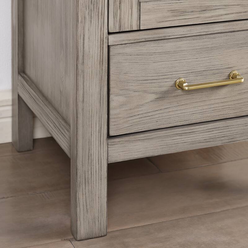 Gela Single Sink Bath Vanity with Drop-In White Ceramic Basin