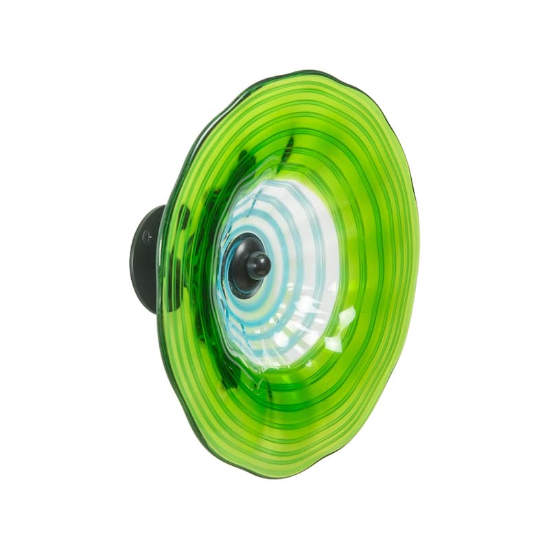 9IN Diameter Pollena Flower Art Glass Wall Décor