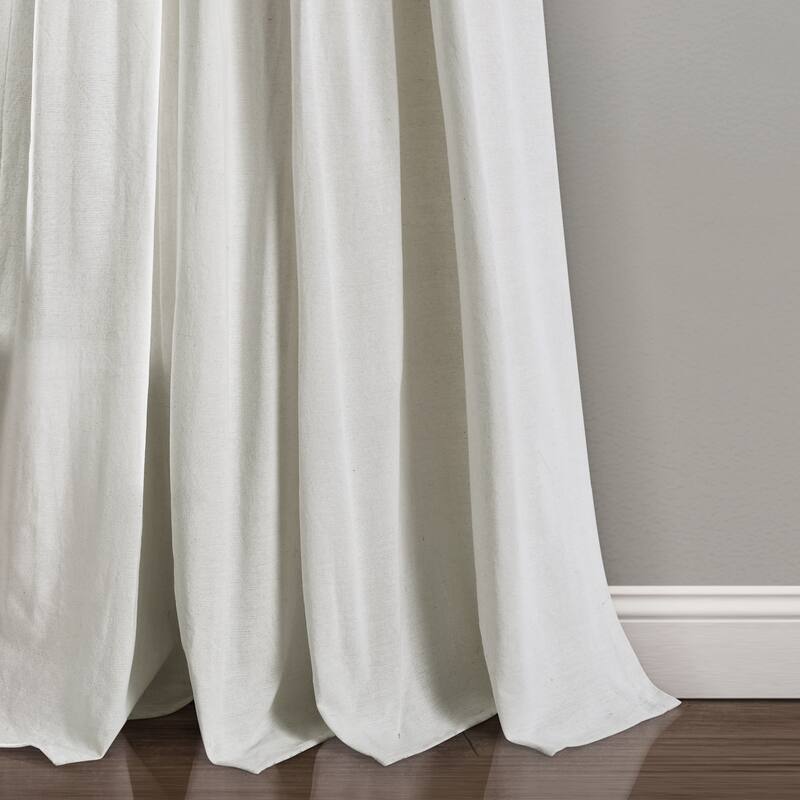 Lush Decor Linen Button New Window Curtain Single Panel - 108" x 40"