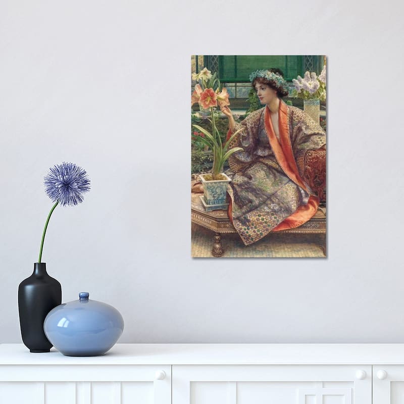 iCanvas "A Hot-House Flower, 1909" by Edward John Poynter Canvas Print - 18x12x1.5