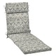 preview thumbnail 4 of 24, Arden Selections Aurora Damask Outdoor Chaise Lounge Cushion 72 in L x 21 in W x 2.5 in H - Neutral Aurora Damask