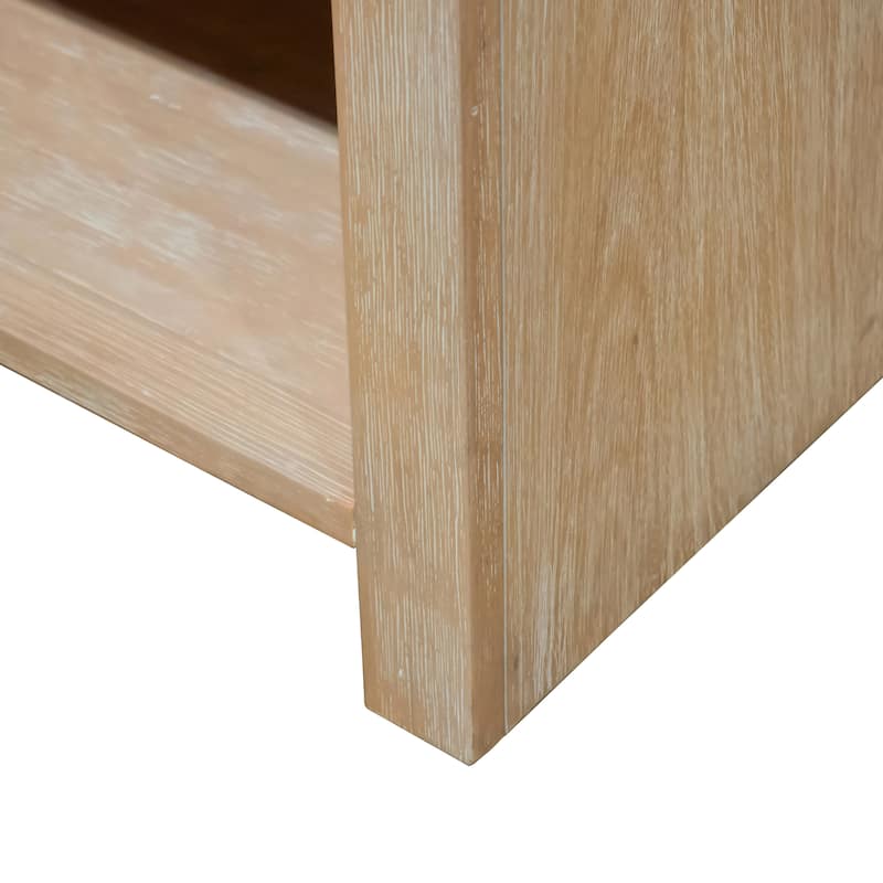 Furniture of America Elowyn 3-Piece Natural Solid Wood Chest and 2-Nightstand Bedroom Set