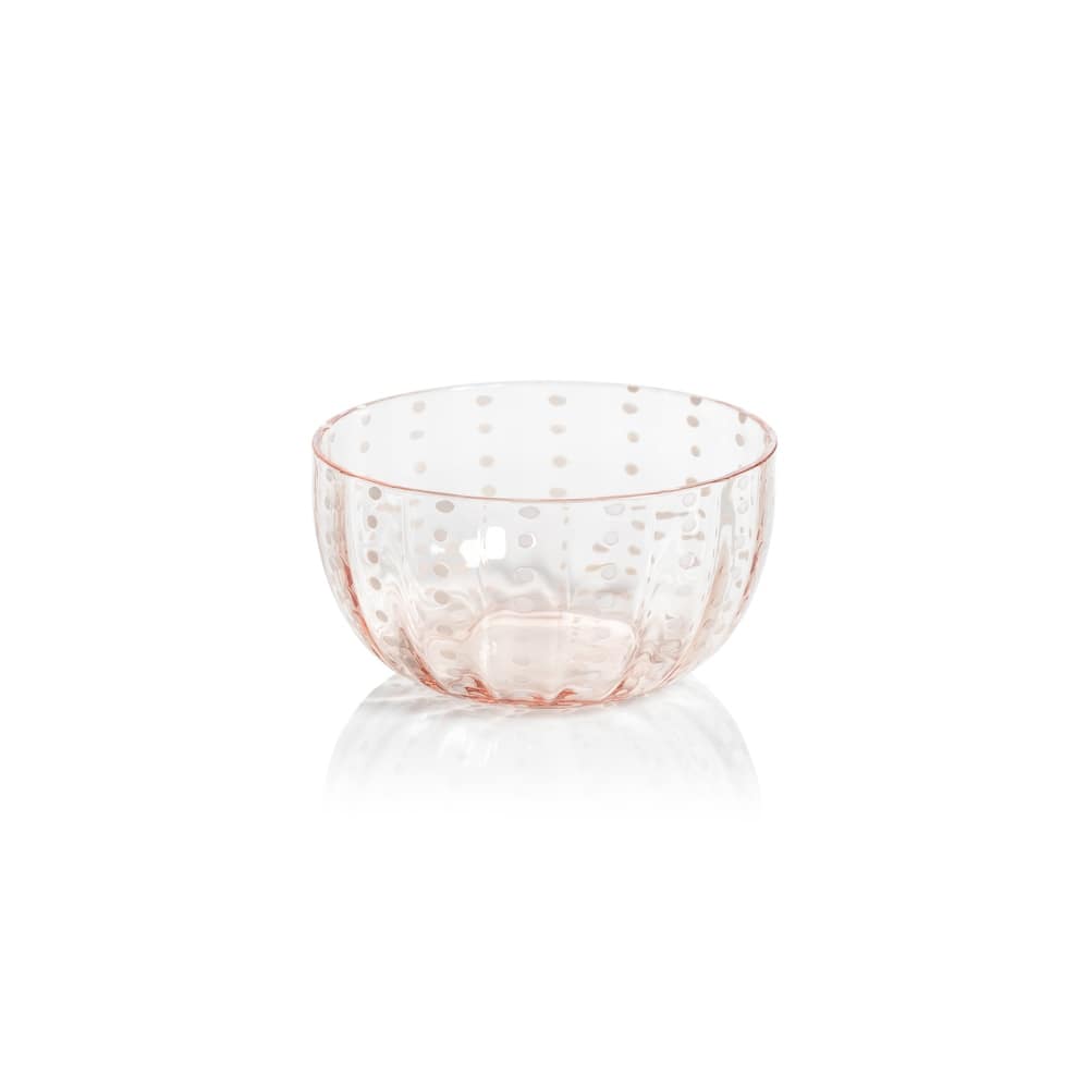 Pescara White Dot Condiment Glass Bowls, Set of 4