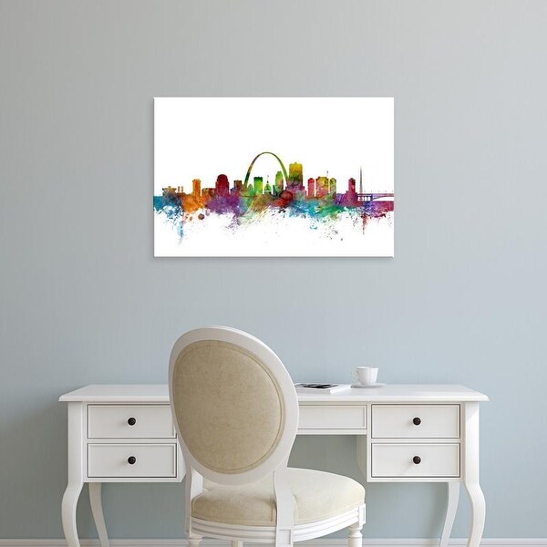Easy Art Prints Michael Tompsett's 'St Louis Missouri Skyline' Premium Canvas Art