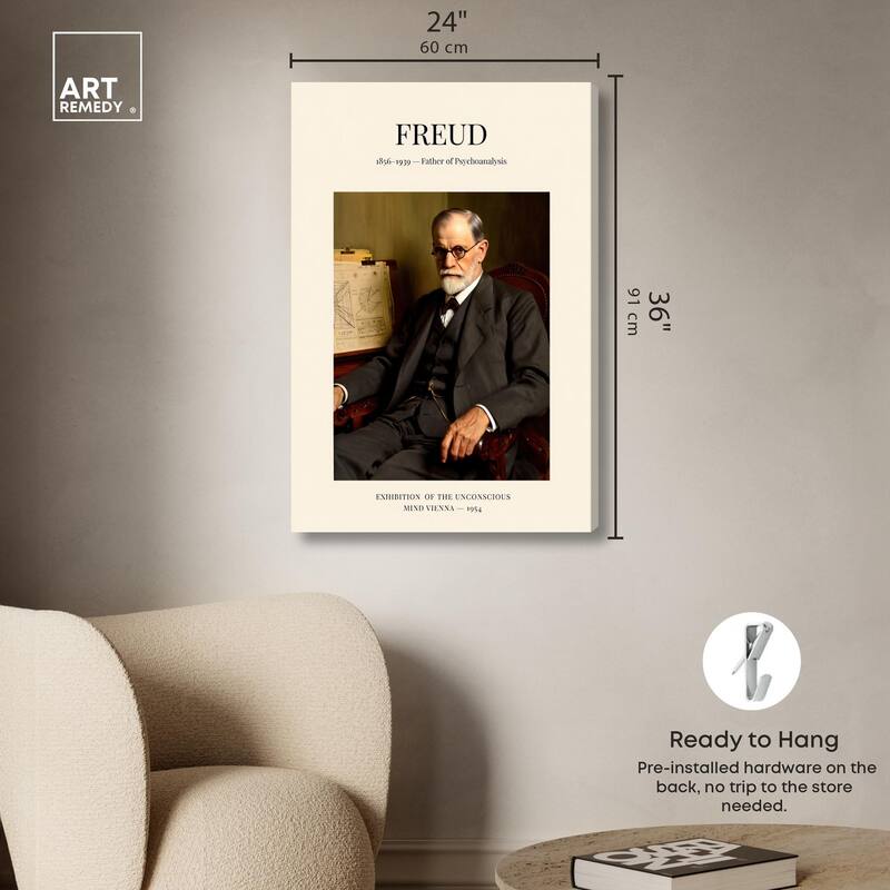 Father of Psychoanalysis Canvas by Art Remedy, Gallery Wrapped