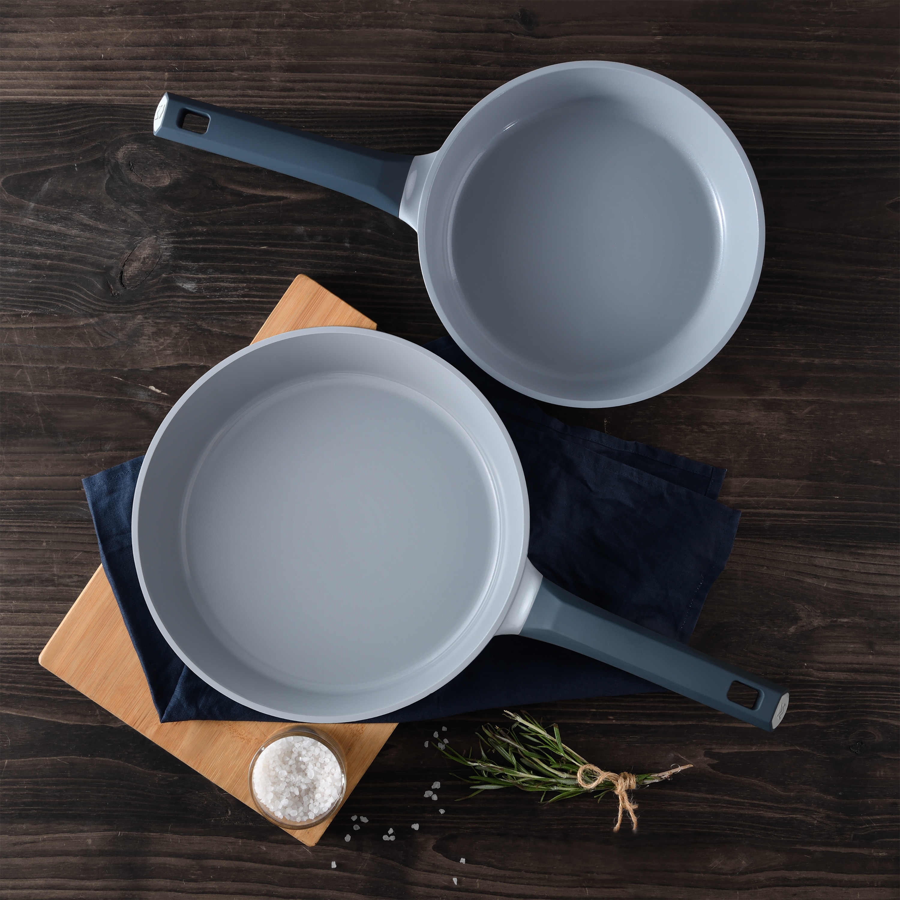 NuWave 12pc Nonstick Cookware Set, Healthy Duralon Blue Ceramic