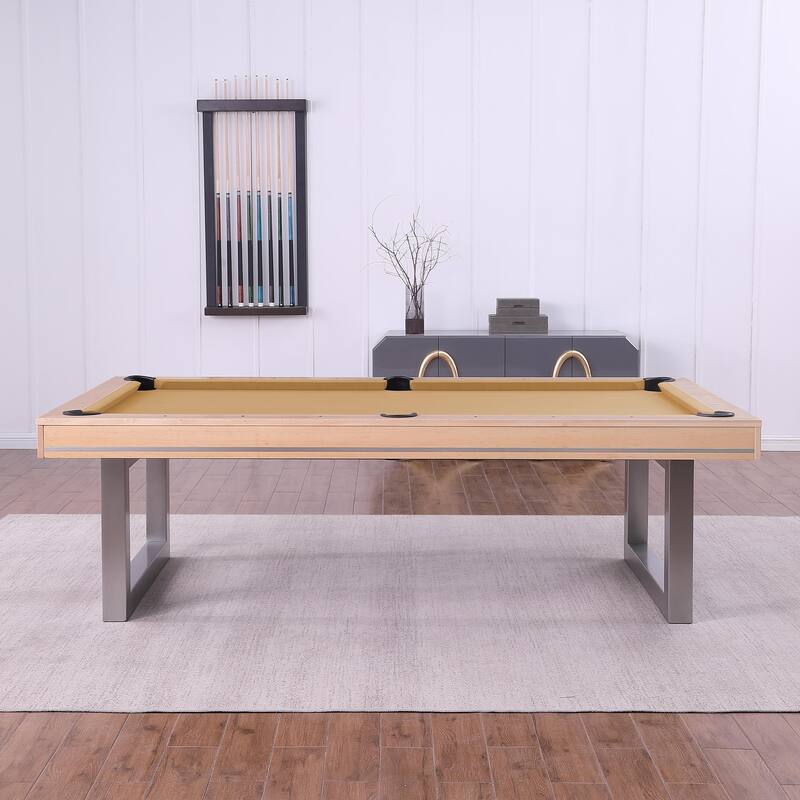 Maple Harmony 8ft Billiard Slate Pool Table with Dining Top - Orange