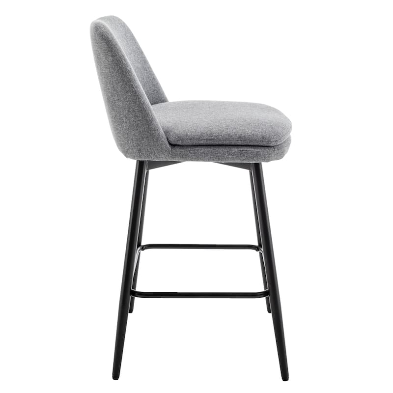 Counter Height Swivel Bar Stools,Upholstered Barstools,2 PCS